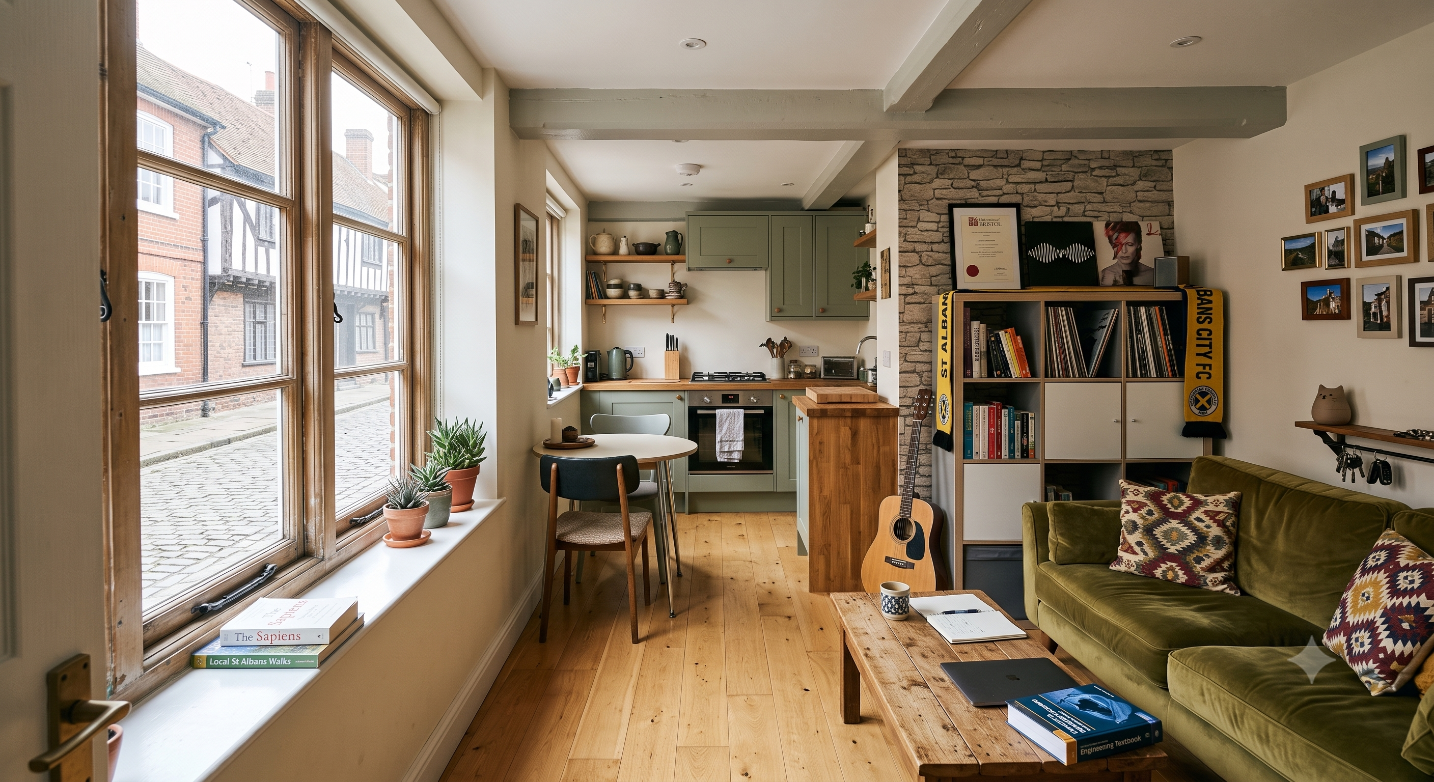 A modern 1-bedroom flat
